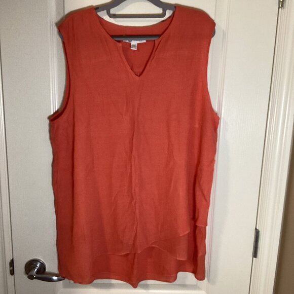 Cristina B Women's Sleeveless Blouse Top Tunic Size XXL Vacation Casual Comfy - Picture 1 of 7